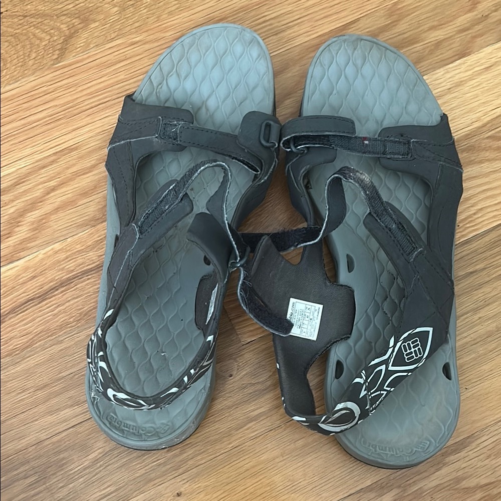 Columbia Black and Gray Sandals